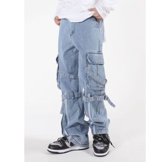 Men's Loose Fit Camo Cargo  BELLBOTTOM  8 POCKET