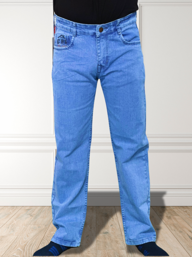 Stylish men's straight jeans