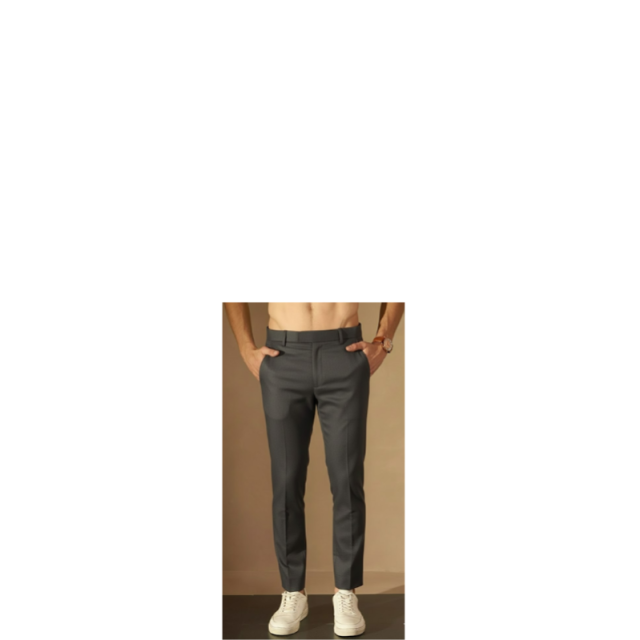 Modern Classic Mens Wear Flat Front Trousers