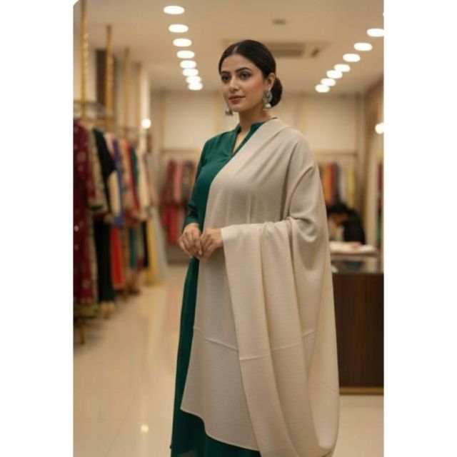 Premium Solid Pashmina-Style Shawl