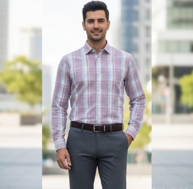 Lavender Check Shirt