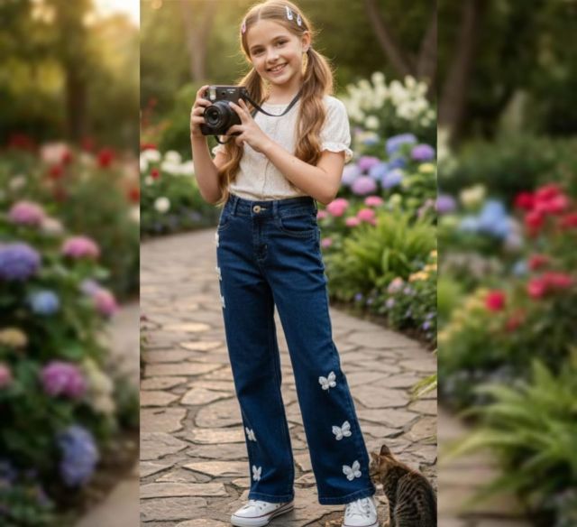 Butterfly Straight  Jeans