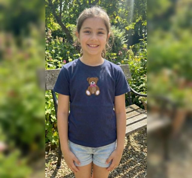  Navy Teddy Bear Graphic Tee