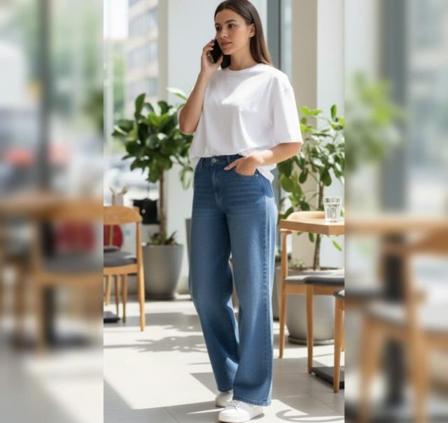 modern wide-leg silhouette