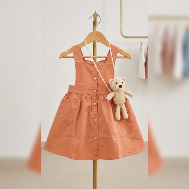 Button-down pinafore DRESS