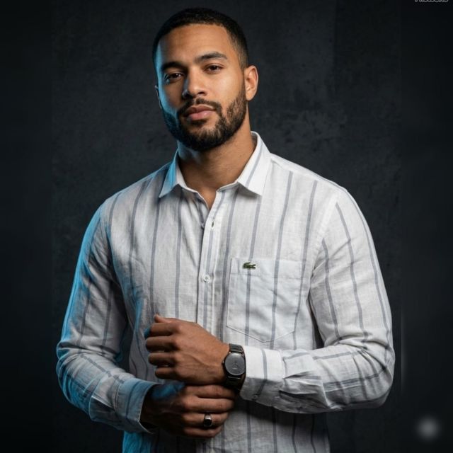 Men's Striped Button-Down Shirt