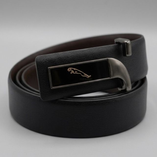 Jaguar Black Leather Luxury Belt
